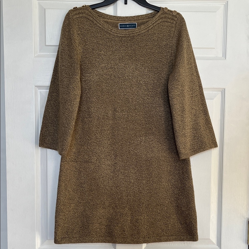 Karen Scott Tan Tunic Sweater - Women’s XS (Fits Like S)